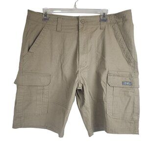 Wrangler Cargo Shorts Relaxed Fit Stretch Khaki Tan Men's 36
